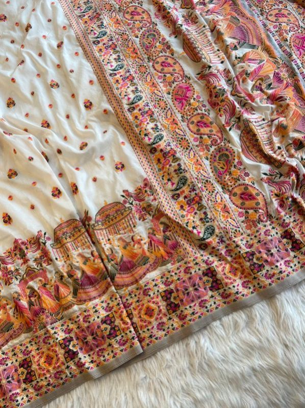 Pure Rajwadi Pashmina Silk Saree
