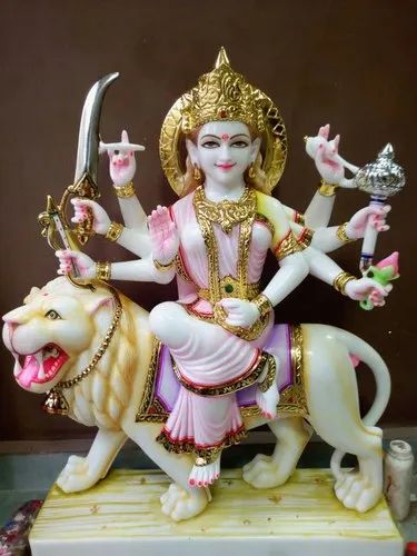 Durga Maa Marble Statue