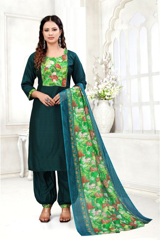 Ladies Cotton Fancy Salwar Suit Set