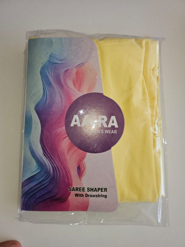 Aaira Plain Yellow Saree Shapewear Petticoat With Drawstring