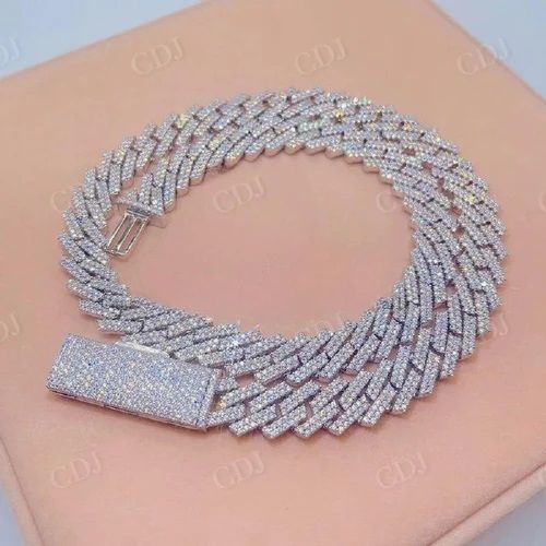 13MM Moissanite Diamond Cuban Link Chain