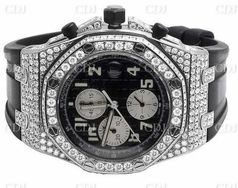 42 MM Royal Oak Offshore Rubber with 10.5 Ct of VS Moissanite Diamond Watch