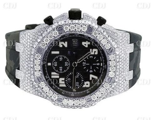 42MM Offshore Stainless Steel Moissanite Diamond Watch