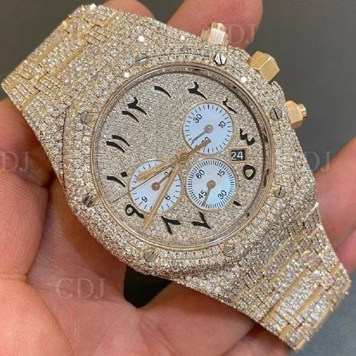 Arabic Dial VVS Moissanite Diamond Watch