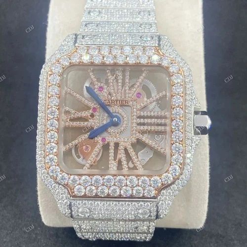 High Quality Luxury VVS Moissanite Hip Hop Diamond Watch