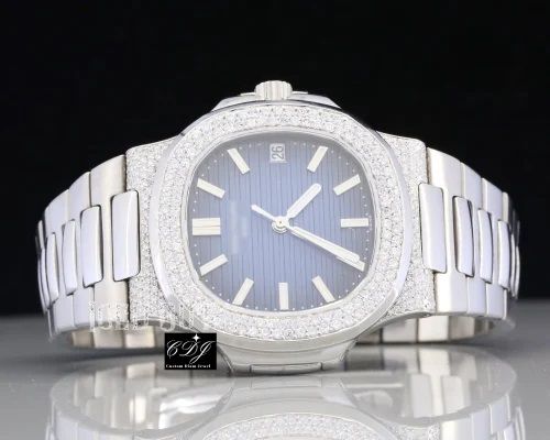 Mechanical Moissanite Stainless Steel Diamond Watch