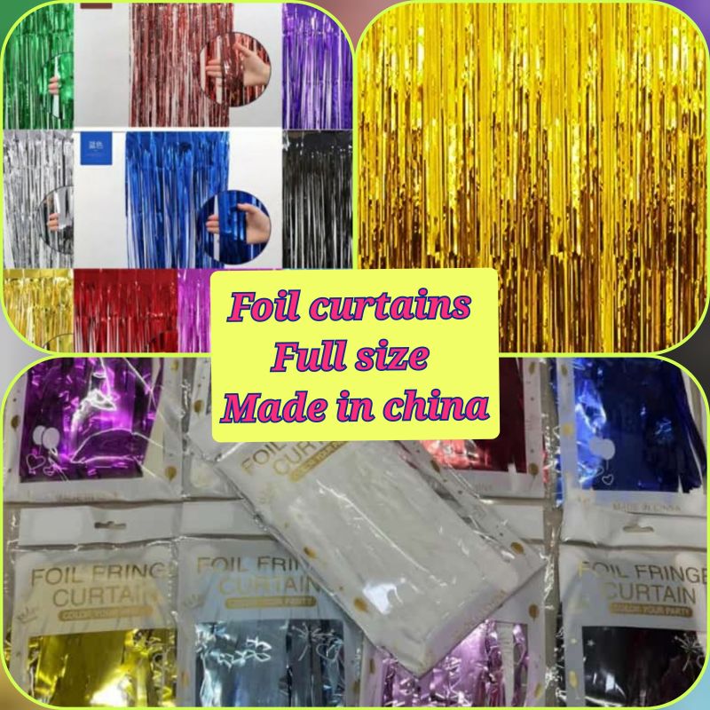 Birthday Party Fringe Foil Curtains
