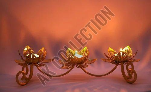 Decorative Flower Cut Lotus T Light Candle Holder