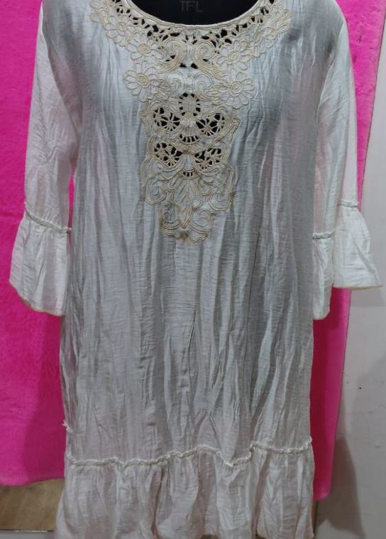 Ladies Embroidered Viscose Dress