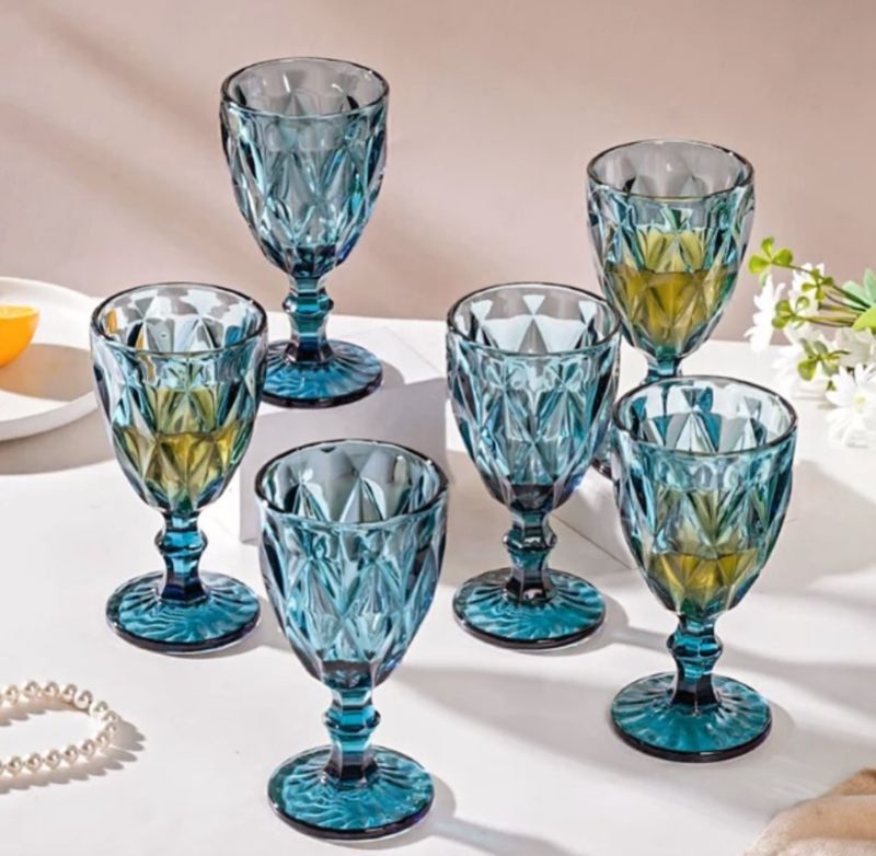 Sea Blue Wine Goblet