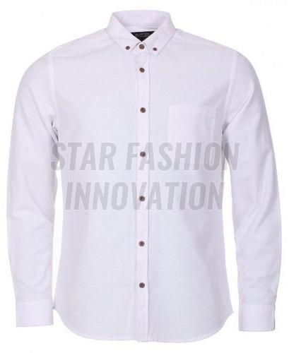 Mens White Regular Fit Cotton Shirt