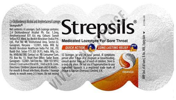 Strepsils Orange Medicated Throat Lozenges