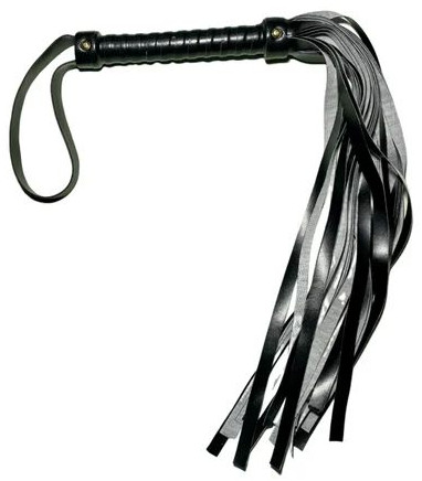 Black Leather BDSM Flogger