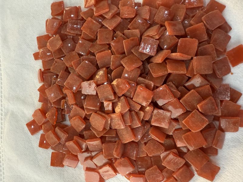 Orange Glass Mosaic Beads