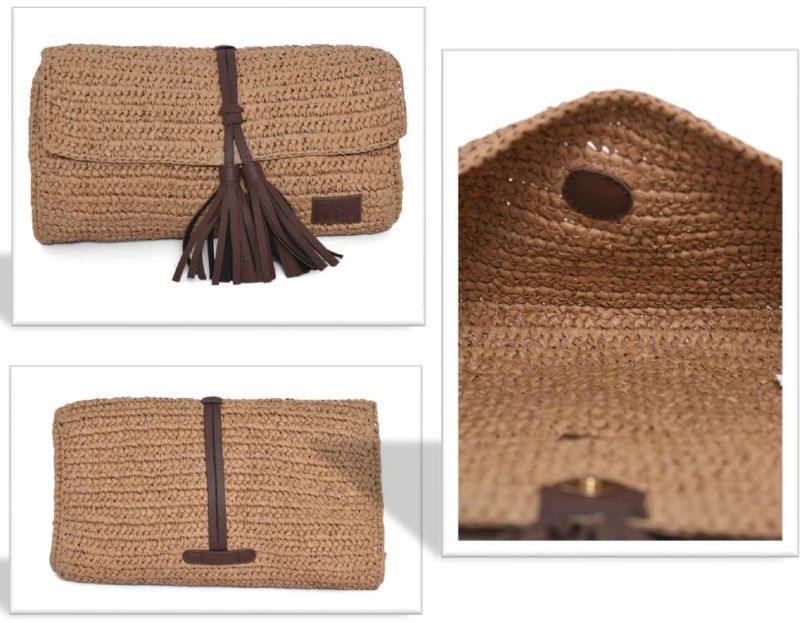 Raffia Fringe Clutch