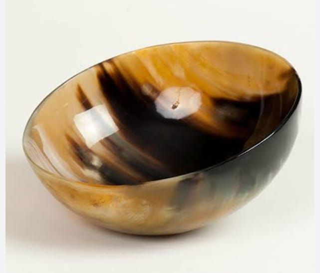 Natural Polished Horn Bowl