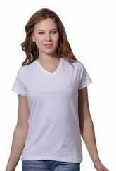 Ladies V Neck T Shirt