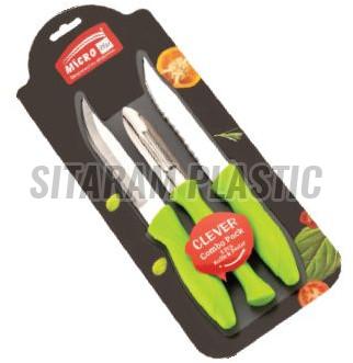 3 Pcs Micro Plus Clever Stainless Steel Kitchen Knife Set