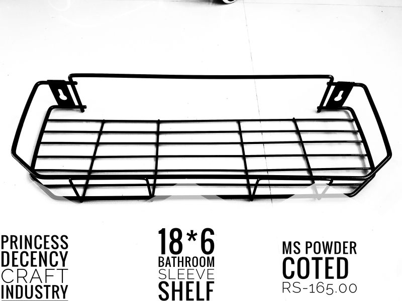 18x6 Inch Mild Steel Bathroom Wall Shelf