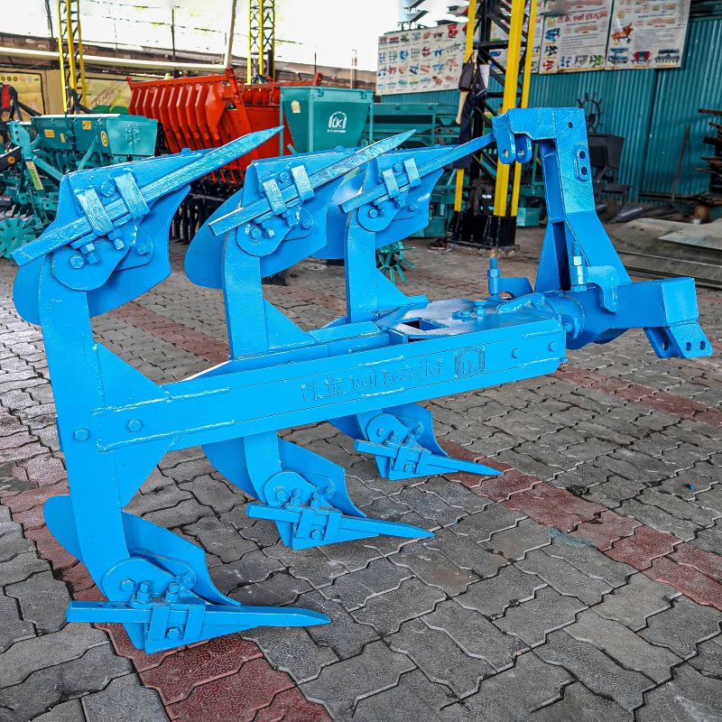 S Model Blue 3 Furrow Reversible Plough