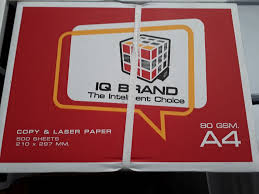 A4 80 GSM IQ Brand Copy Paper