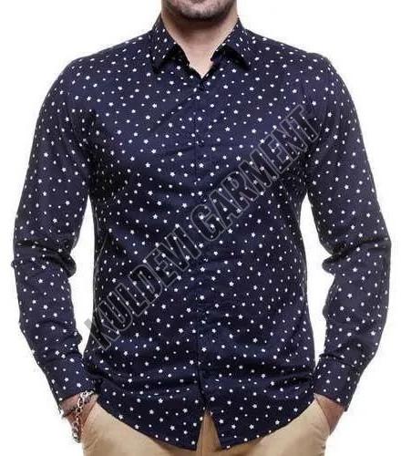 Mens Cotton Printed Full Sleeve Shirt