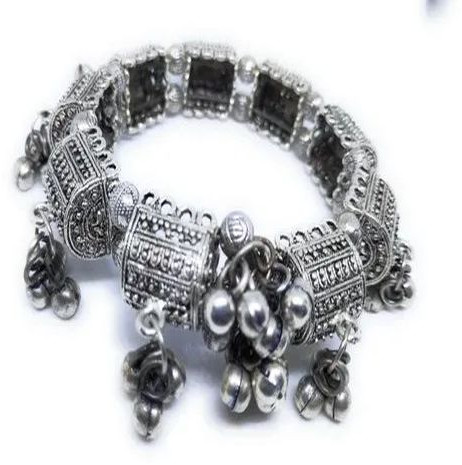 Artificial Oxidized German Silver Kada