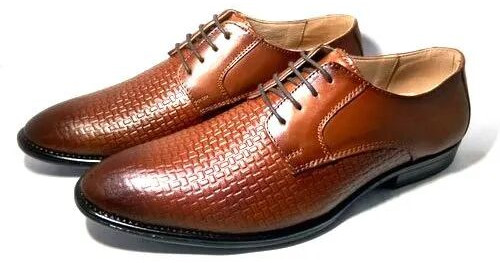 Mens Brown Lace Up Leather Shoes