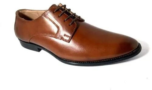 Mens Brown Stylish Lace Up Leather Shoes