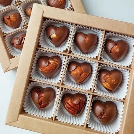 Almond Heart Shape Dark Chocolate