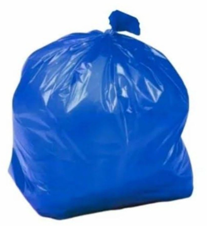 Blue Plastic Garbage Bags