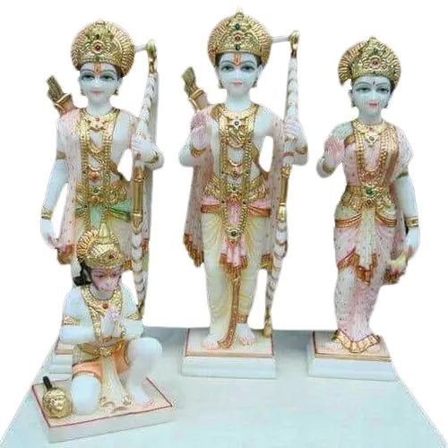 2 Feet Marble Ram Darbar Statue