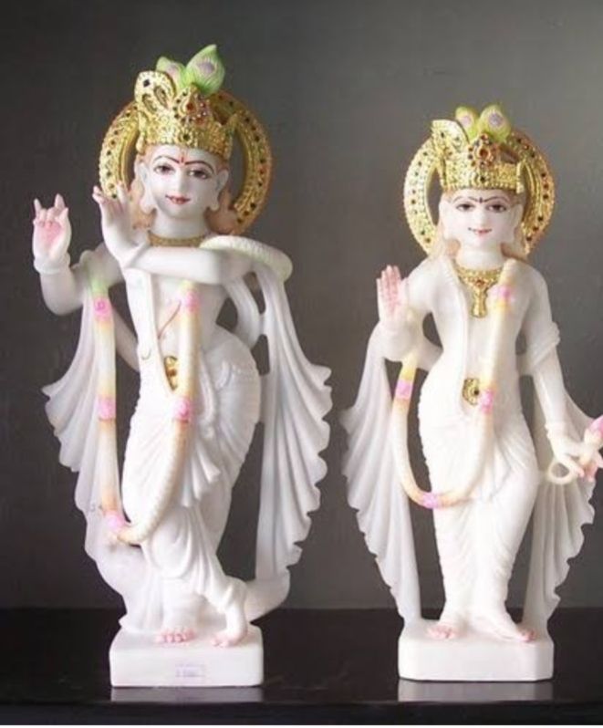 3 Feet Marble Radha Krishna Statue