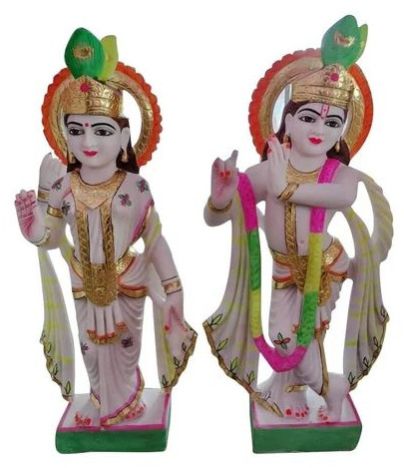 4 Feet Marble Radha Krishna Statue