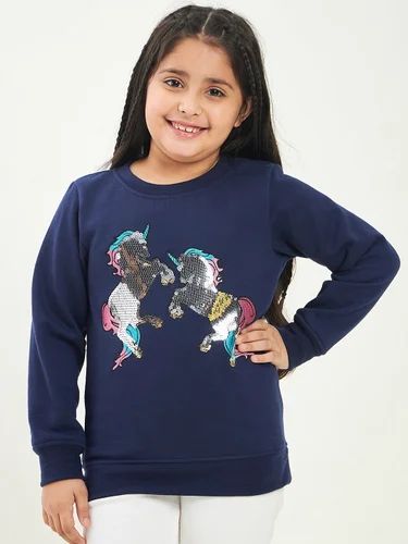 Girls Embellished Fleece Sweatshirt