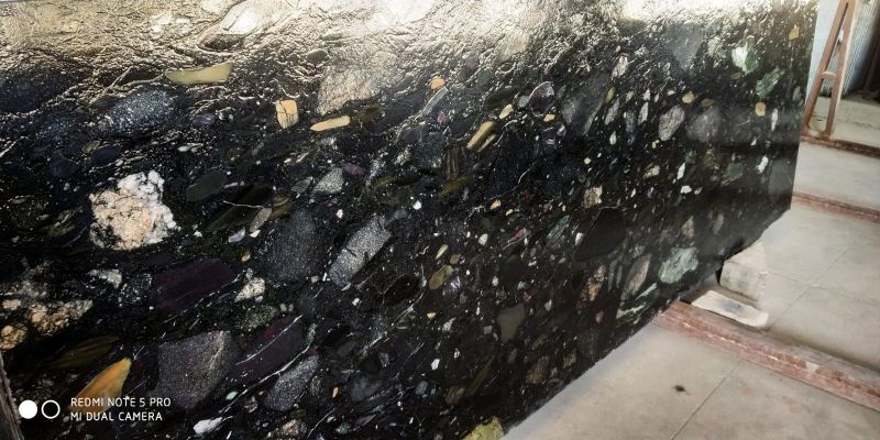 Pebble Black Granite Slab