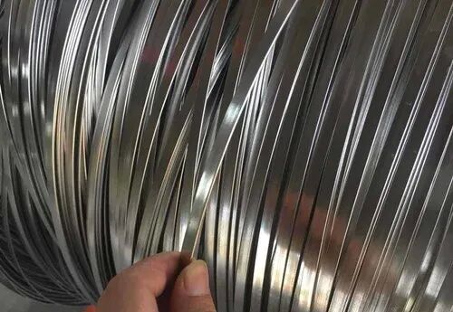 Flat Silver Stainless Steel Wire