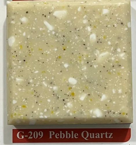 Pebble Quartz Chip Acrylic Solid Surface Sheet