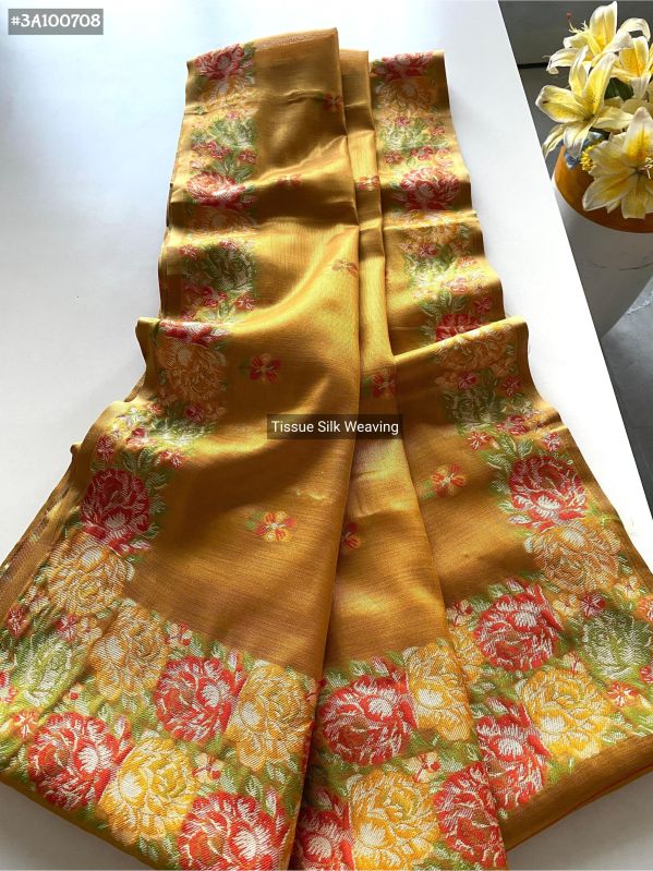 Ladies Designer Tissue Silk Saree