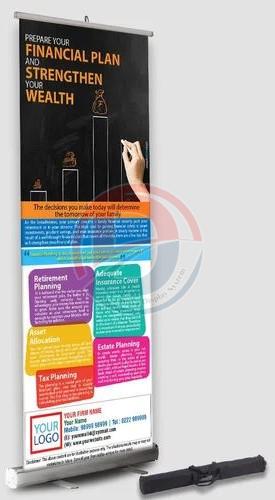 Multicolor L Shape Promotional Standee