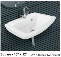 White Square Wash Basin