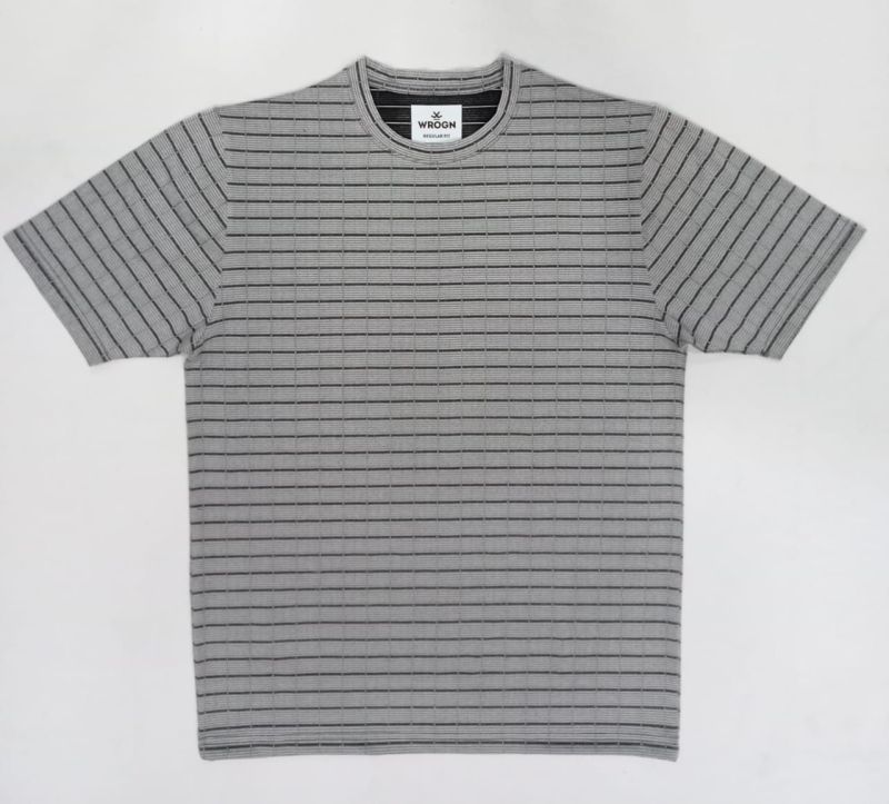 Mens Lining Round Neck T Shirt