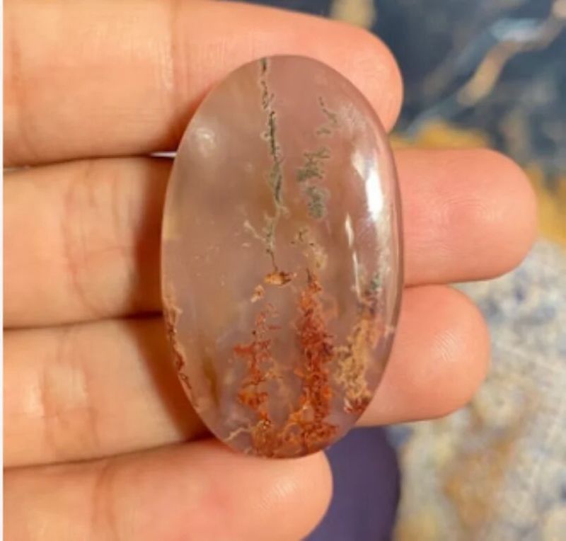 Scenic Moss Agate Cabochon Gemstone