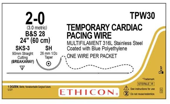 Ethicon TPW30 Temporary Pacing Wire