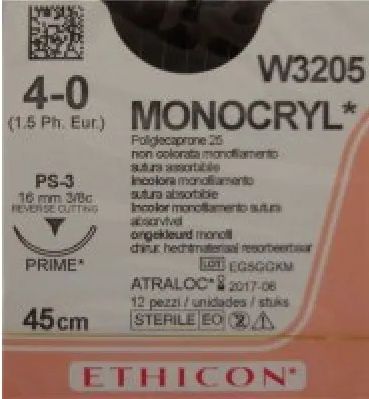 Ethicon W3205 Monocryl Suture