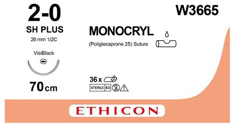 Ethicon W3665 Monocryl Suture