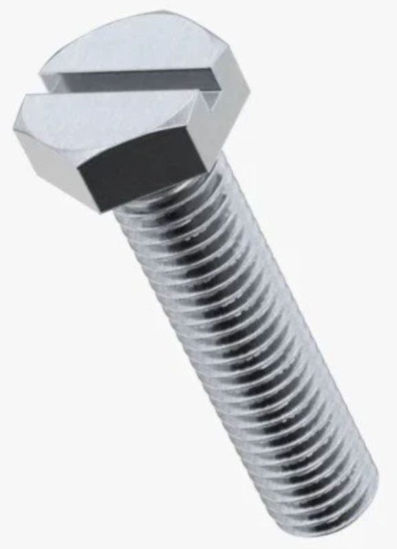 5 Inch Mild Steel Hex Slotted Screw