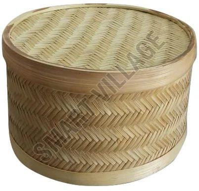 Plain Bamboo Round Box