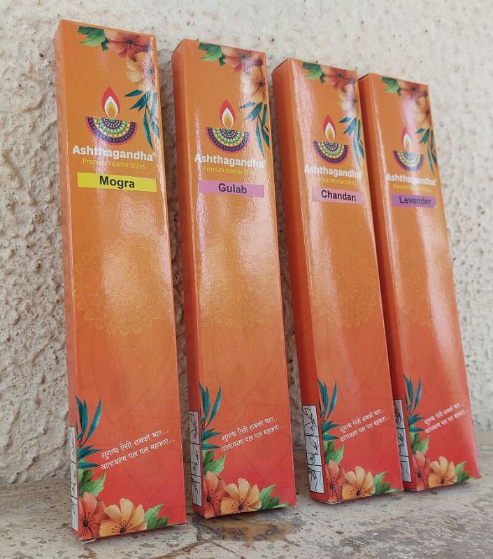 Mogra Gulab Chandan Lavender Ashthagandha Premium Incense Sticks Combo Pack