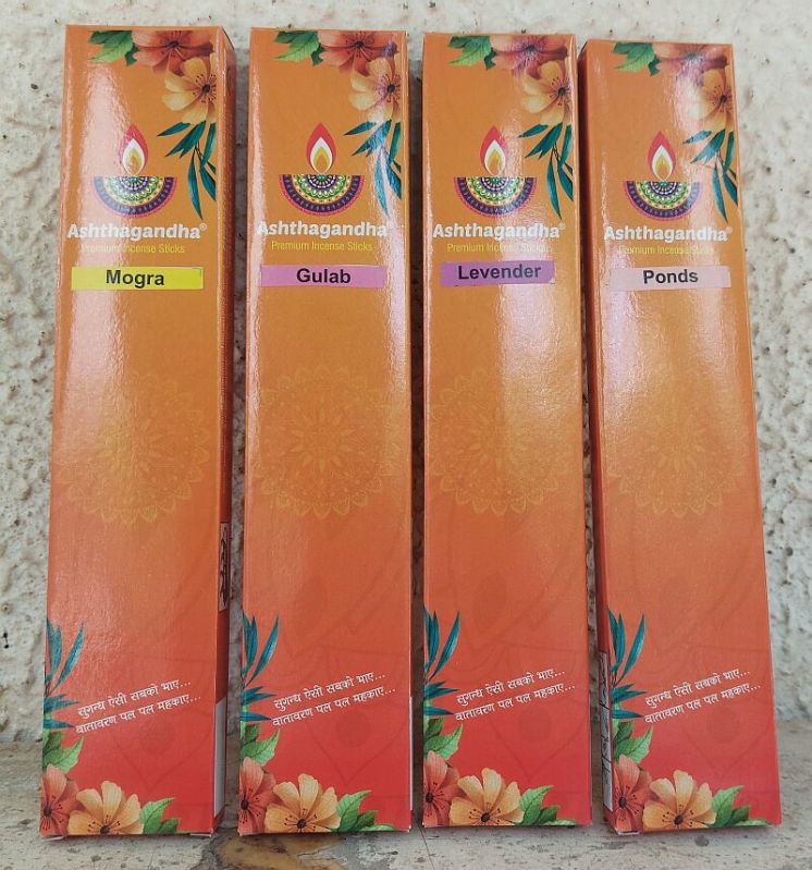 Mogra Gulab Lavender Ponds Ashthagandha Premium Incense Sticks Combo Pack